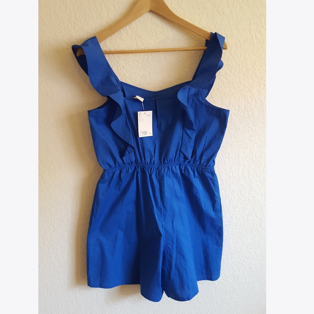 H&M Cotton Ruffle Tank Romper - Picture 3 of 5
